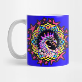 Pink Star Dragon Flower of Life Sacred Geometry Graphic Mug